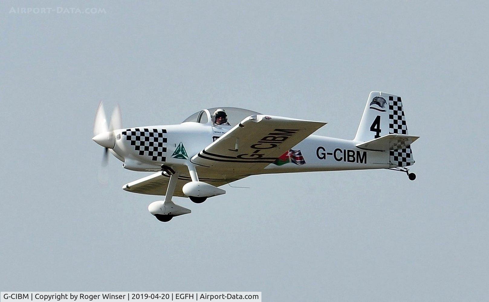 G-CIBM, 2013 Vans RV-8 C/N LAA 303-15083, Resident RV-8 (Raven 4 of Team Raven) departing Runway 22.