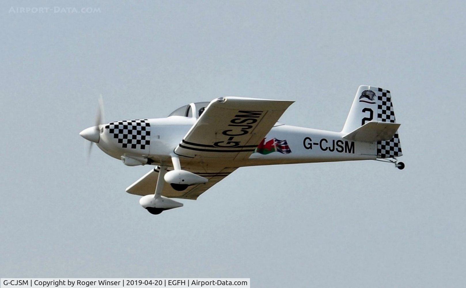 G-CJSM, 2016 Vans RV-8 C/N LAA 303-15296, Resident RV-8 (Raven 2 of Team Raven) departing Runway 22.