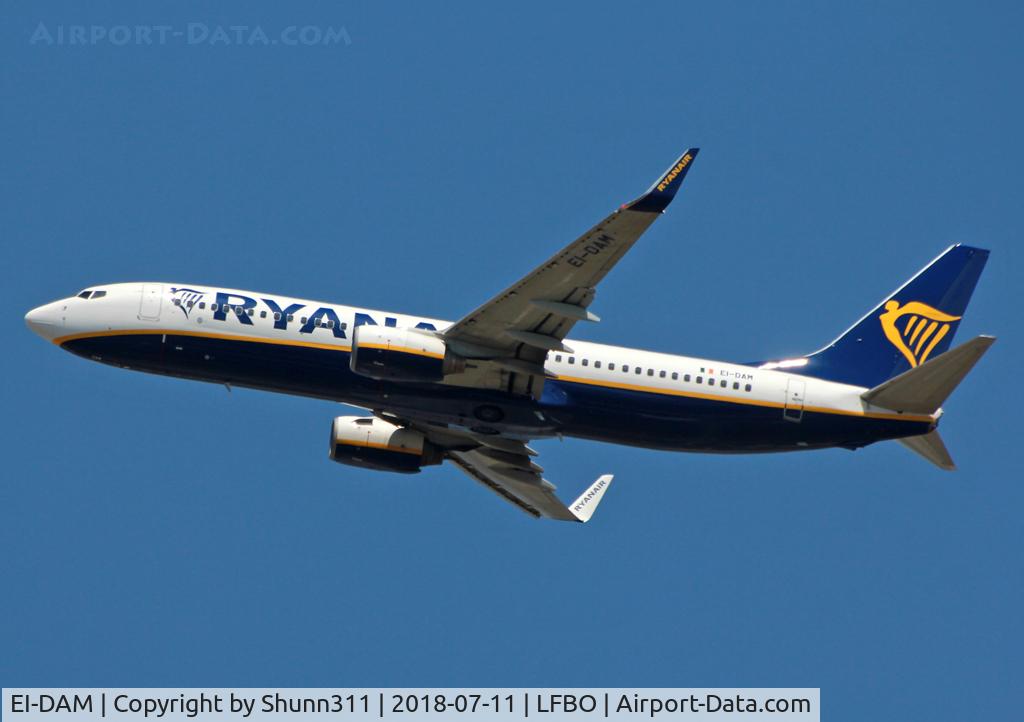 EI-DAM, 2003 Boeing 737-8AS C/N 33719, Climbing after take off from rwy 32R
