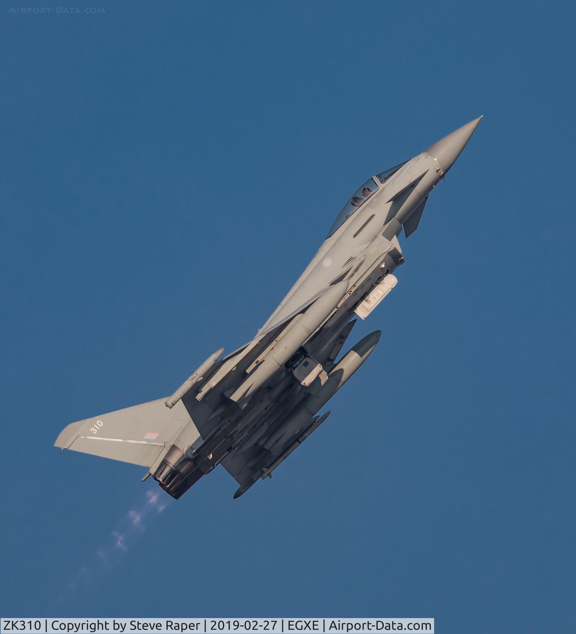 ZK310, 2010 Eurofighter EF-2000 Typhoon FGR4 C/N BS063/258, Performance climbout from RAF Leeming like a homesick angel.