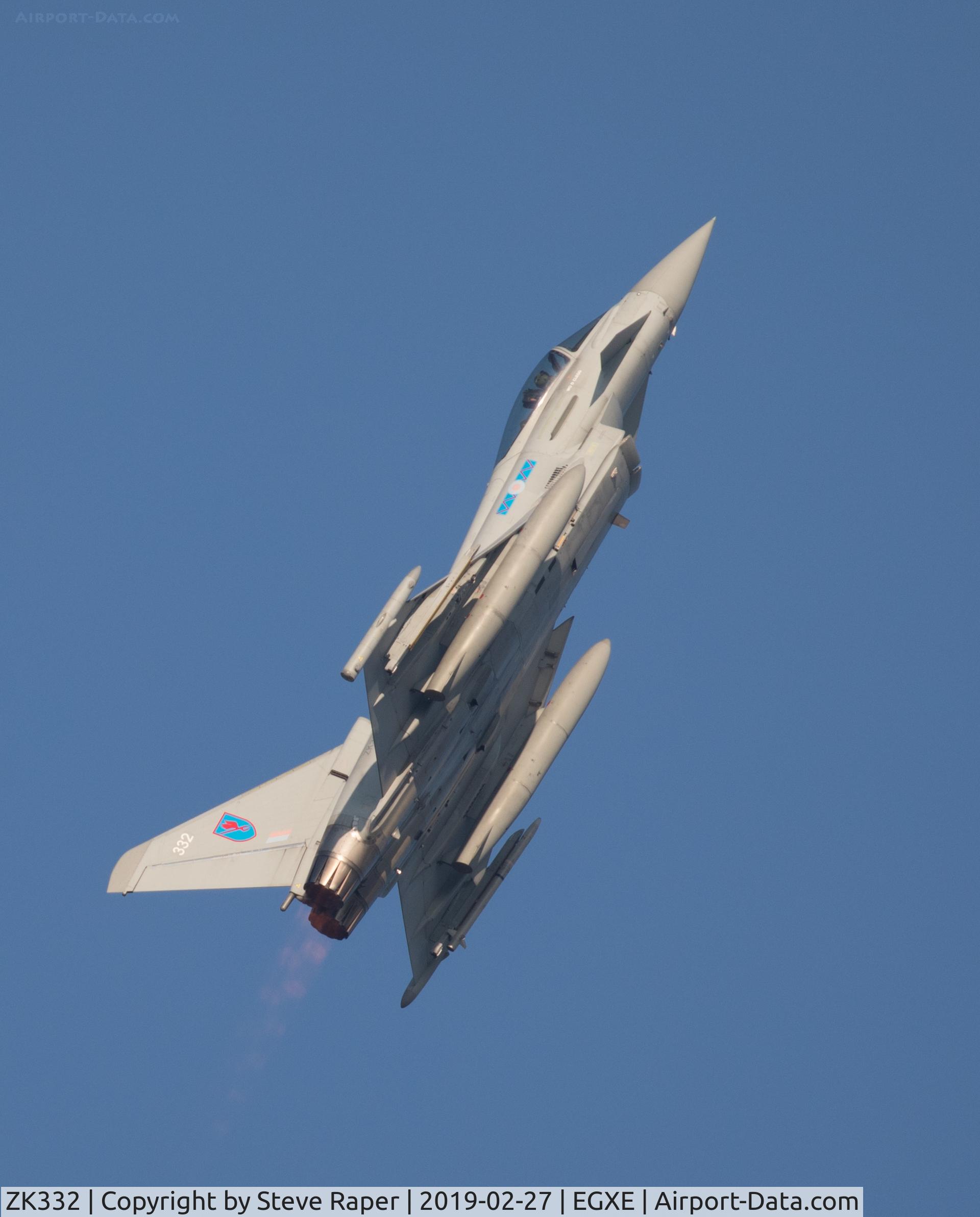 ZK332, 2011 Eurofighter EF-2000 Typhoon FGR4 C/N BS093/353, Another performance climb from RAF Leeming.
