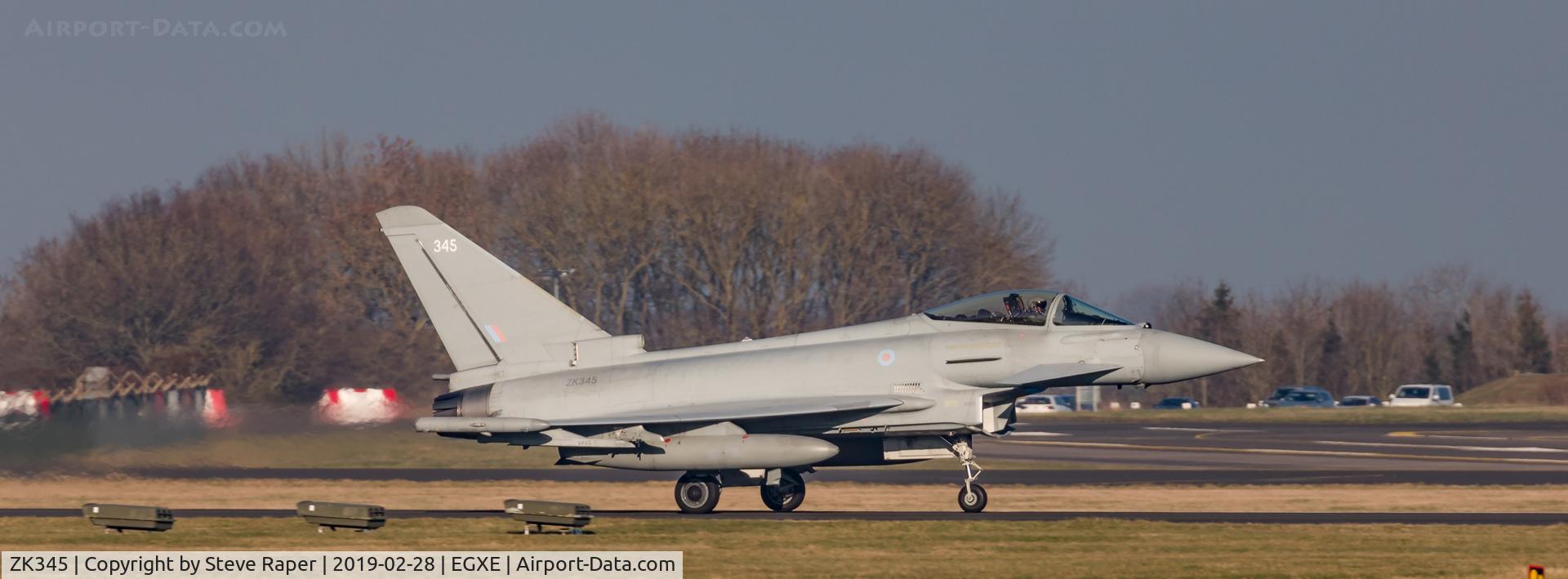 ZK345, Eurofighter EF-2000 Typhoon FGR4 C/N BS106/388, Just landed at RAF Leeming