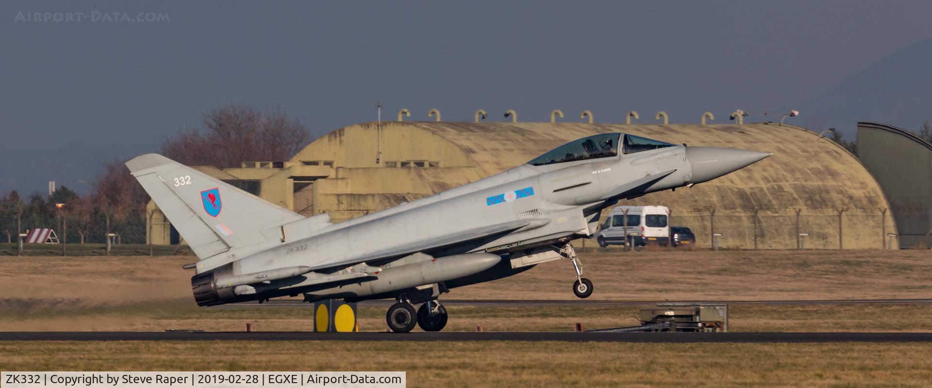 ZK332, 2011 Eurofighter EF-2000 Typhoon FGR4 C/N BS093/353, Arriving back at RAF Leeming.
