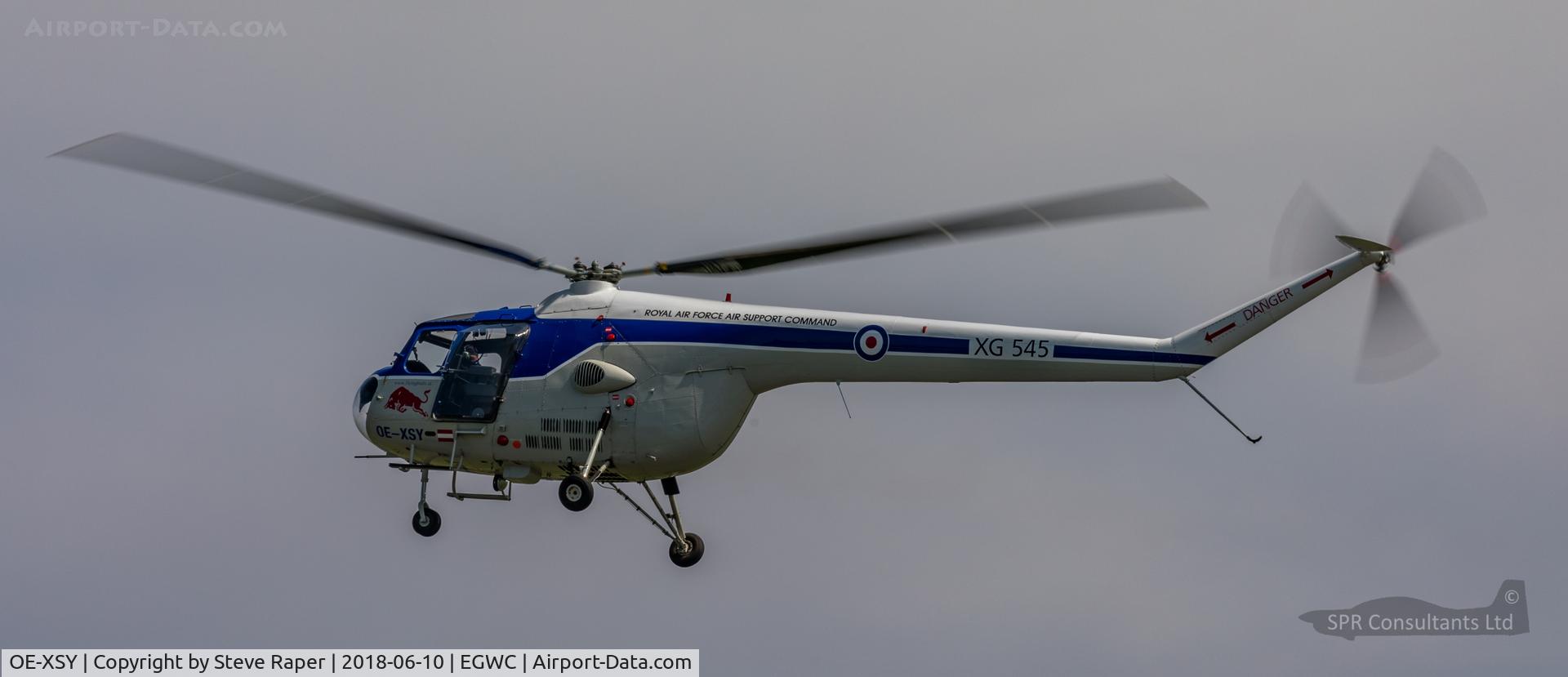 OE-XSY, 1957 Bristol 171B HR.52 Sycamore C/N 13475, Fantastic to see this flying. Old RAF Support Command XG545