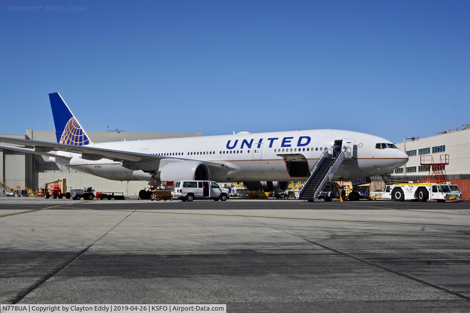 N778UA, 1996 Boeing 777-222 C/N 26940, SFO 2019.