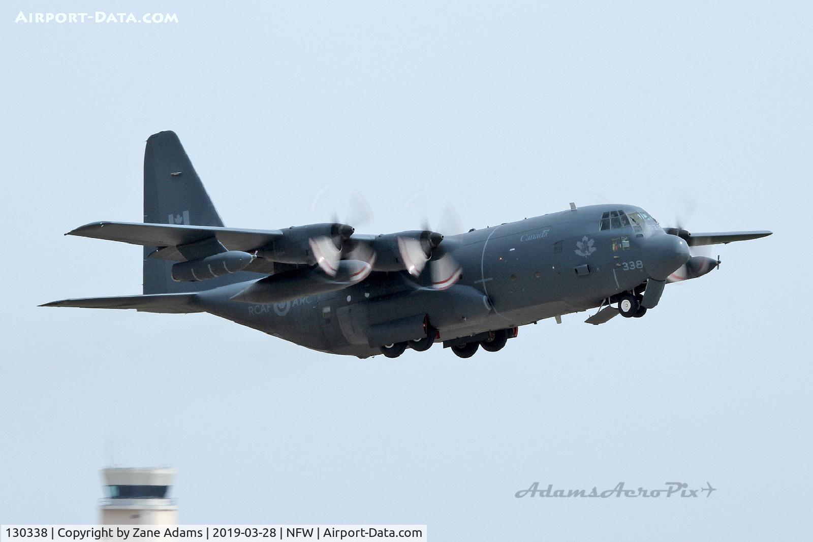 130338, 1989 Lockheed KCC-130H Hercules C/N 382-5175, Departing NAS Fort Worth
