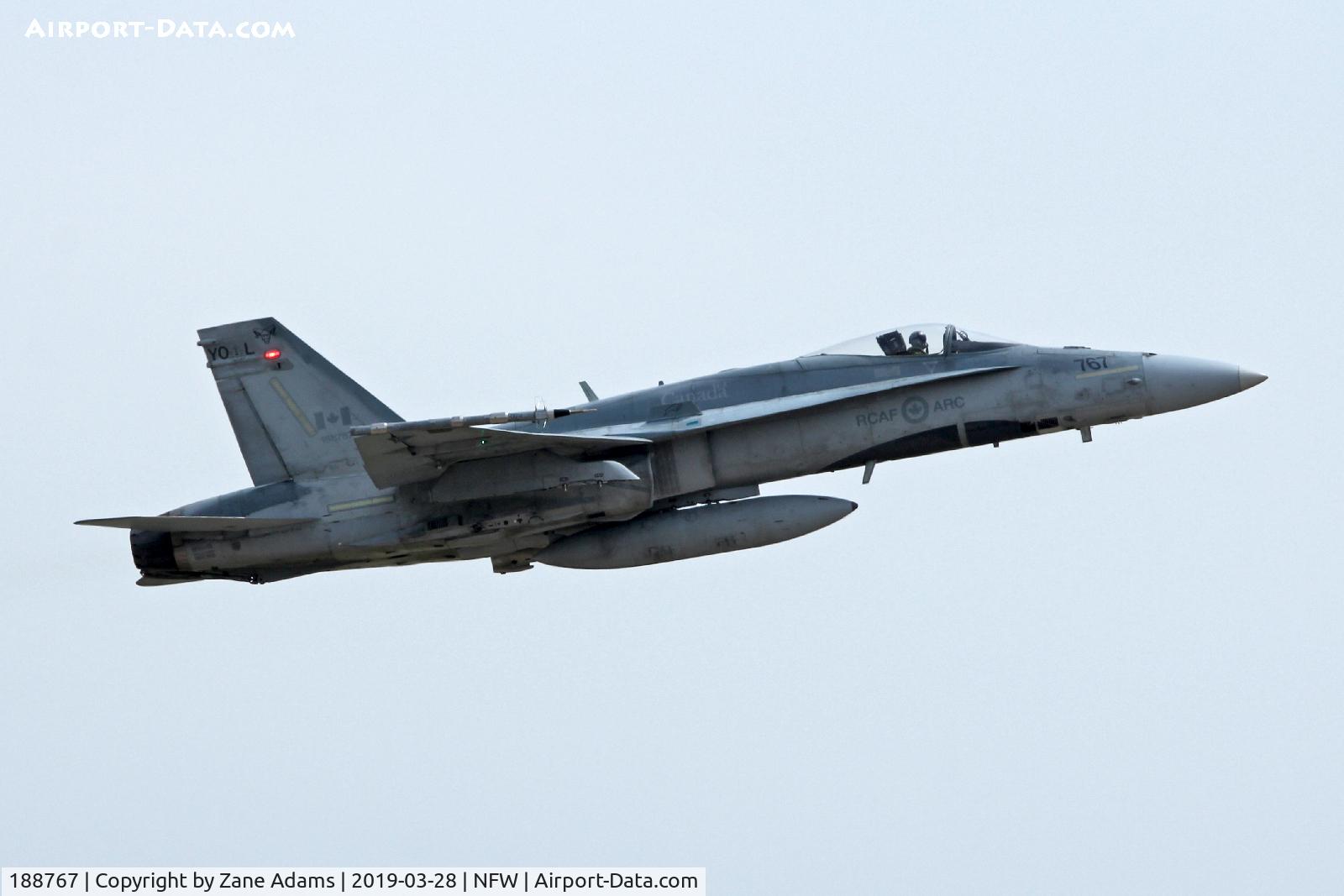 188767, McDonnell Douglas CF-188A Hornet C/N 0463/A380, Departing NAS Fort Worth