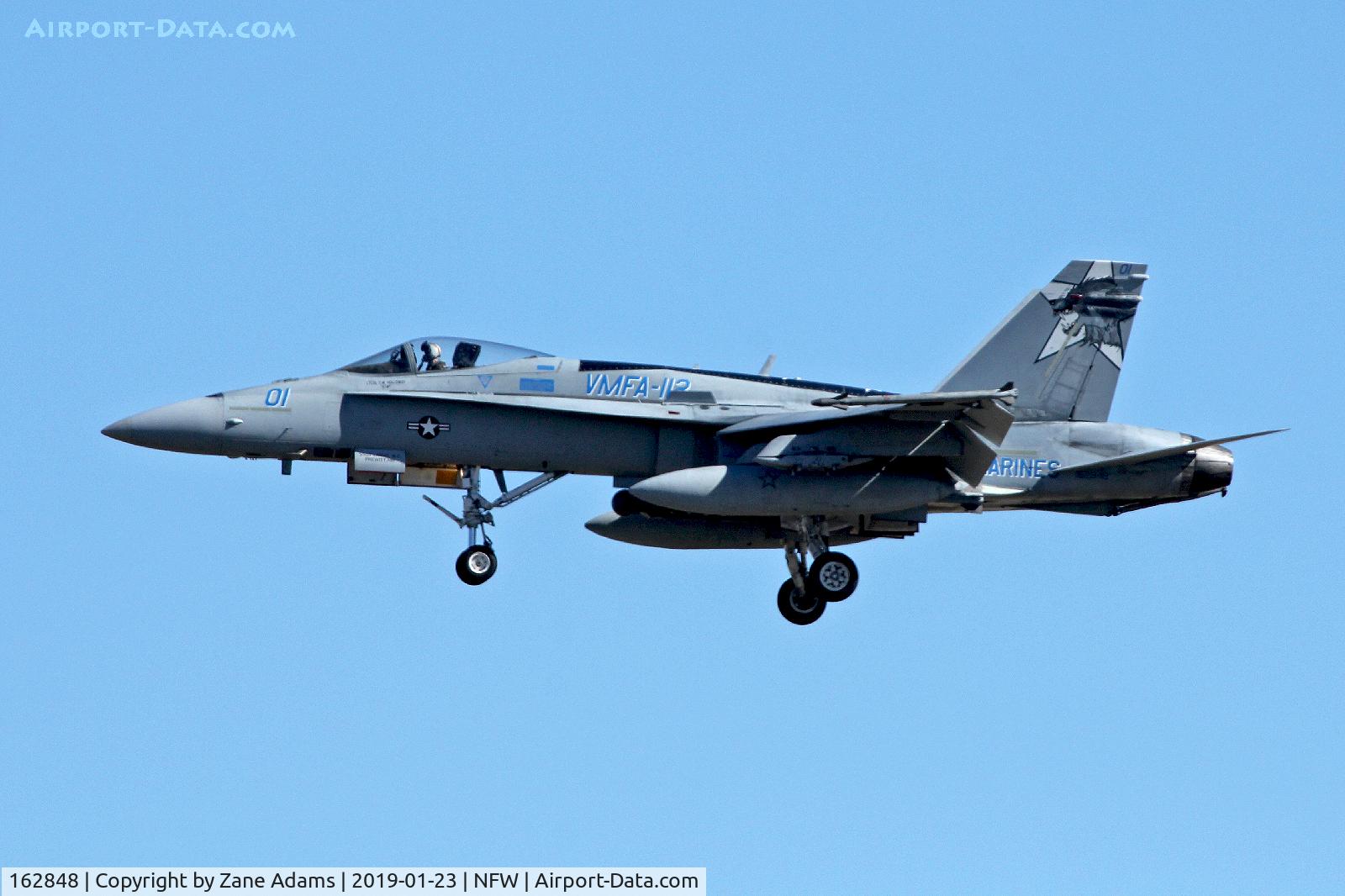 162848, McDonnell Douglas F/A-18A++ Hornet C/N 374/A313, Arriving at NAS Fort Worth