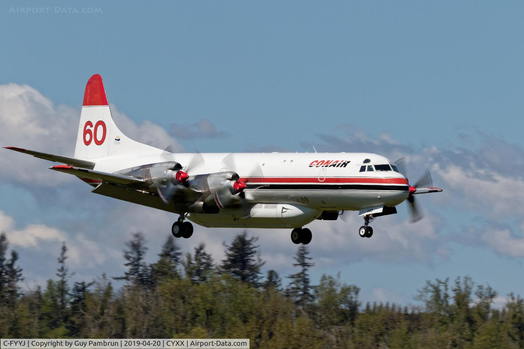 C-FYYJ, 1961 Lockheed L-188A(F) Electra C/N 1143, Landing