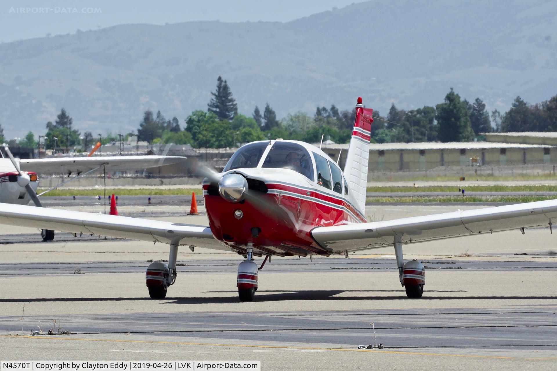 N4570T, 1972 Piper PA-28-235 C/N 28-7210013, Livermore Airport California 2019.