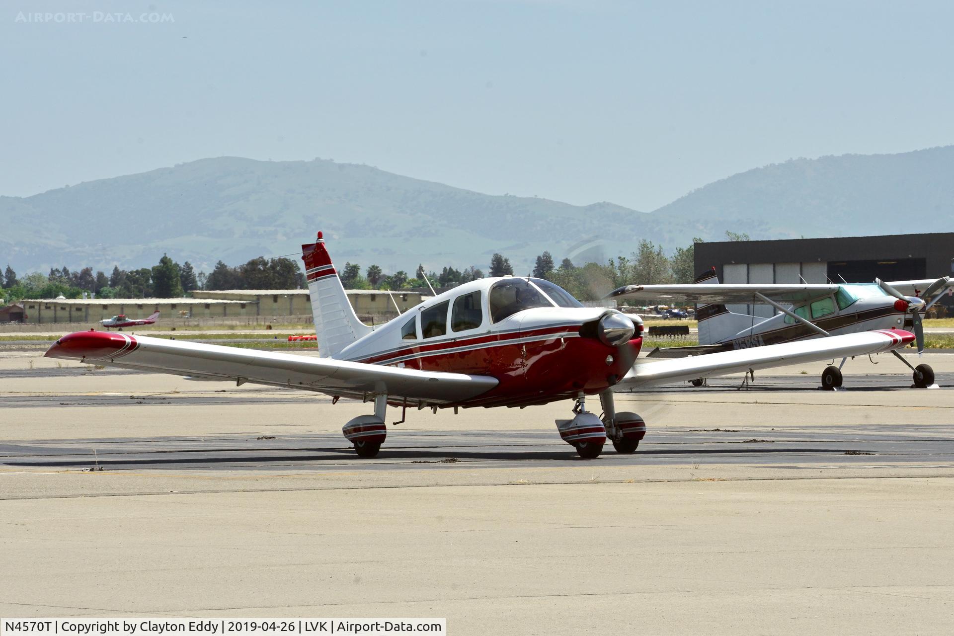 N4570T, 1972 Piper PA-28-235 C/N 28-7210013, Livermore Airport California 2019.
