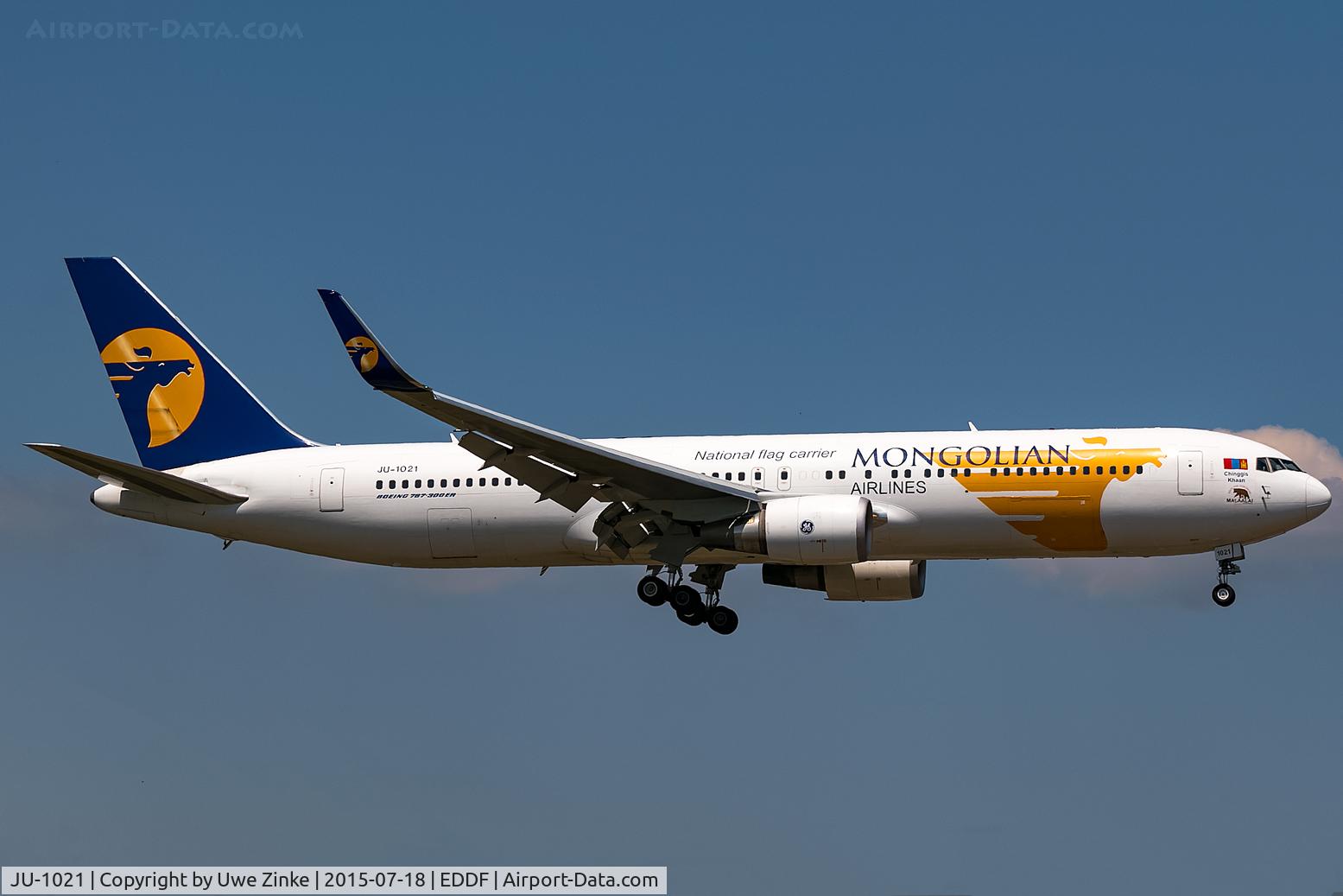 JU-1021, 2013 Boeing 767-34G/ER C/N 41519, new runway frankfurt