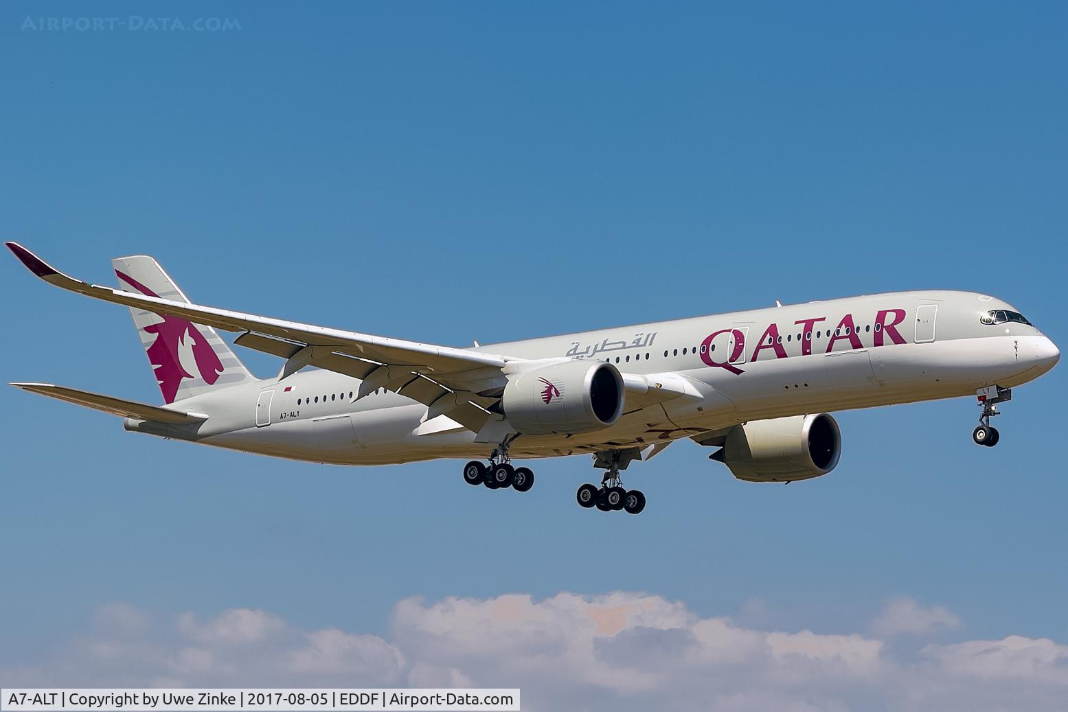 A7-ALT, 2017 Airbus A350-941 C/N 090, new runway frankfurt