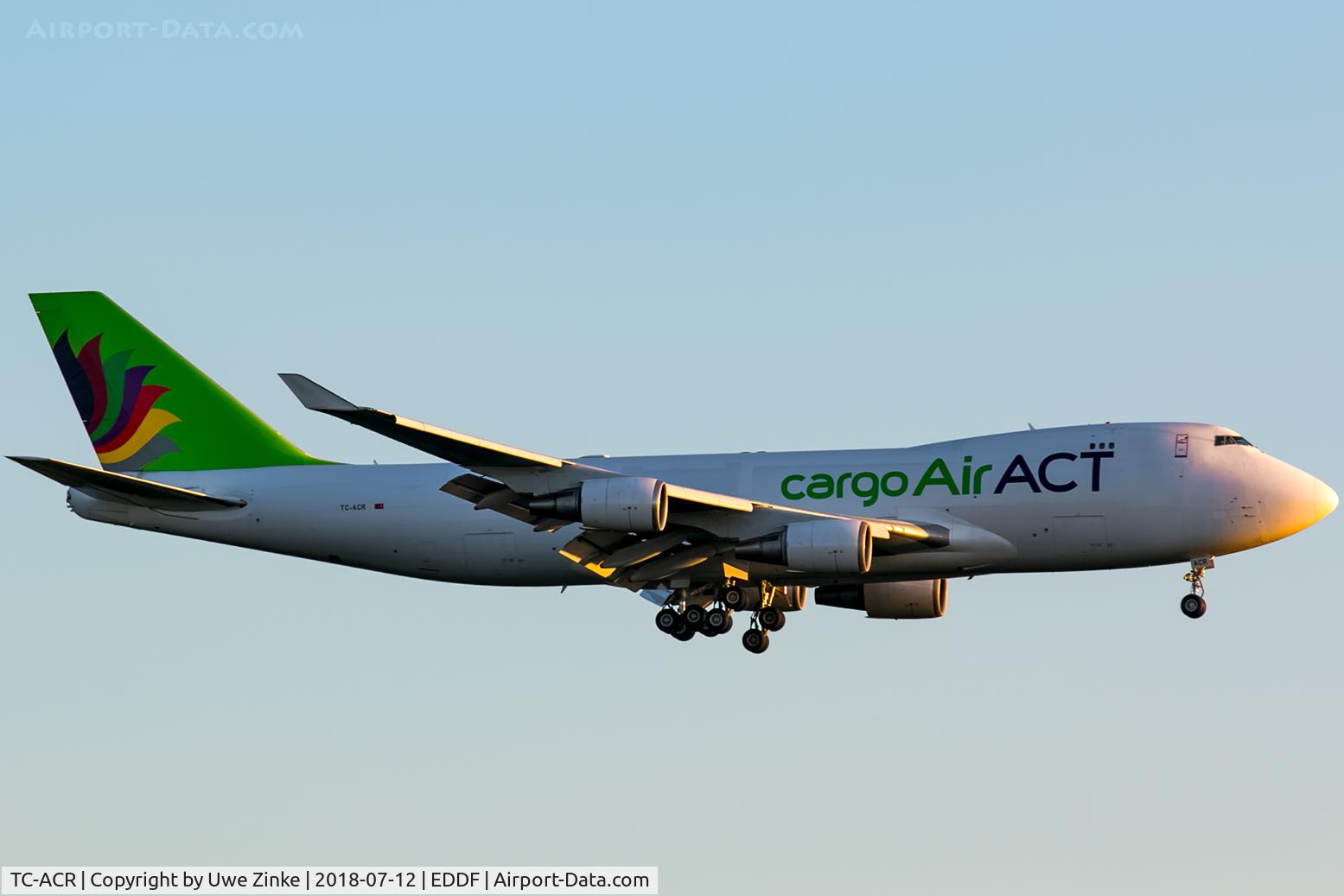 TC-ACR, 2002 Boeing 747-428ERF C/N 32866, early morning in Frankfurt
