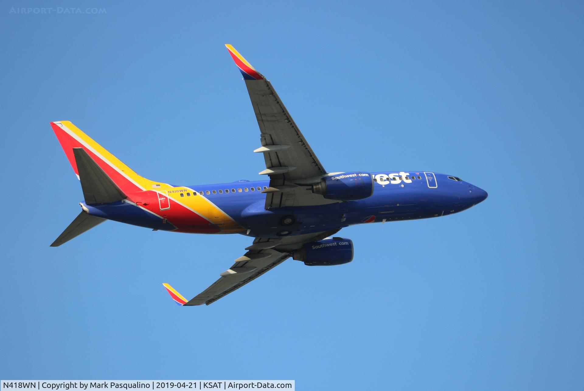 N418WN, 2001 Boeing 737-7H4 C/N 29823, Boeing 737-7H4