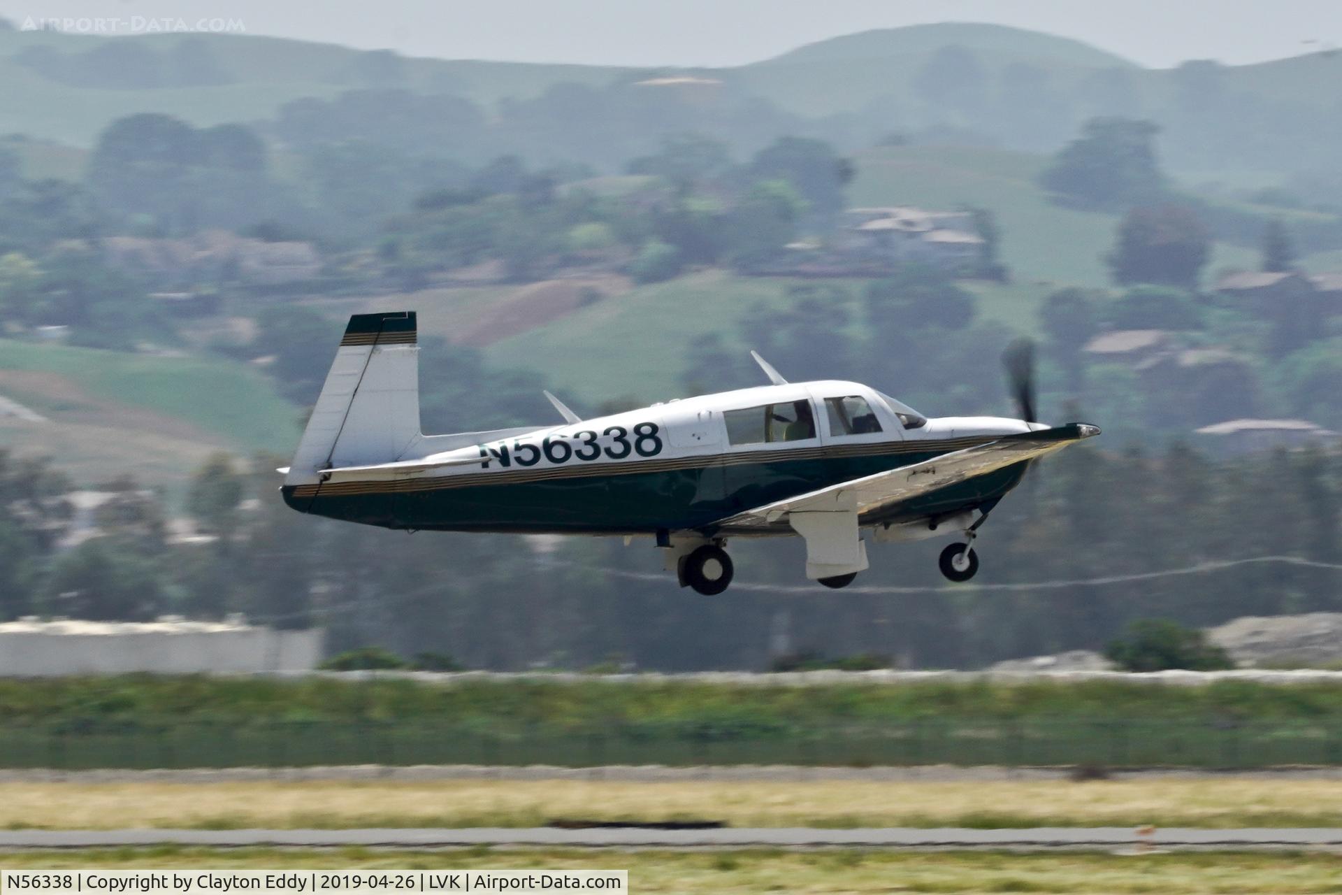 N56338, 1983 Mooney M20J 201 C/N 24-1372, Livermore Airport California 2019.