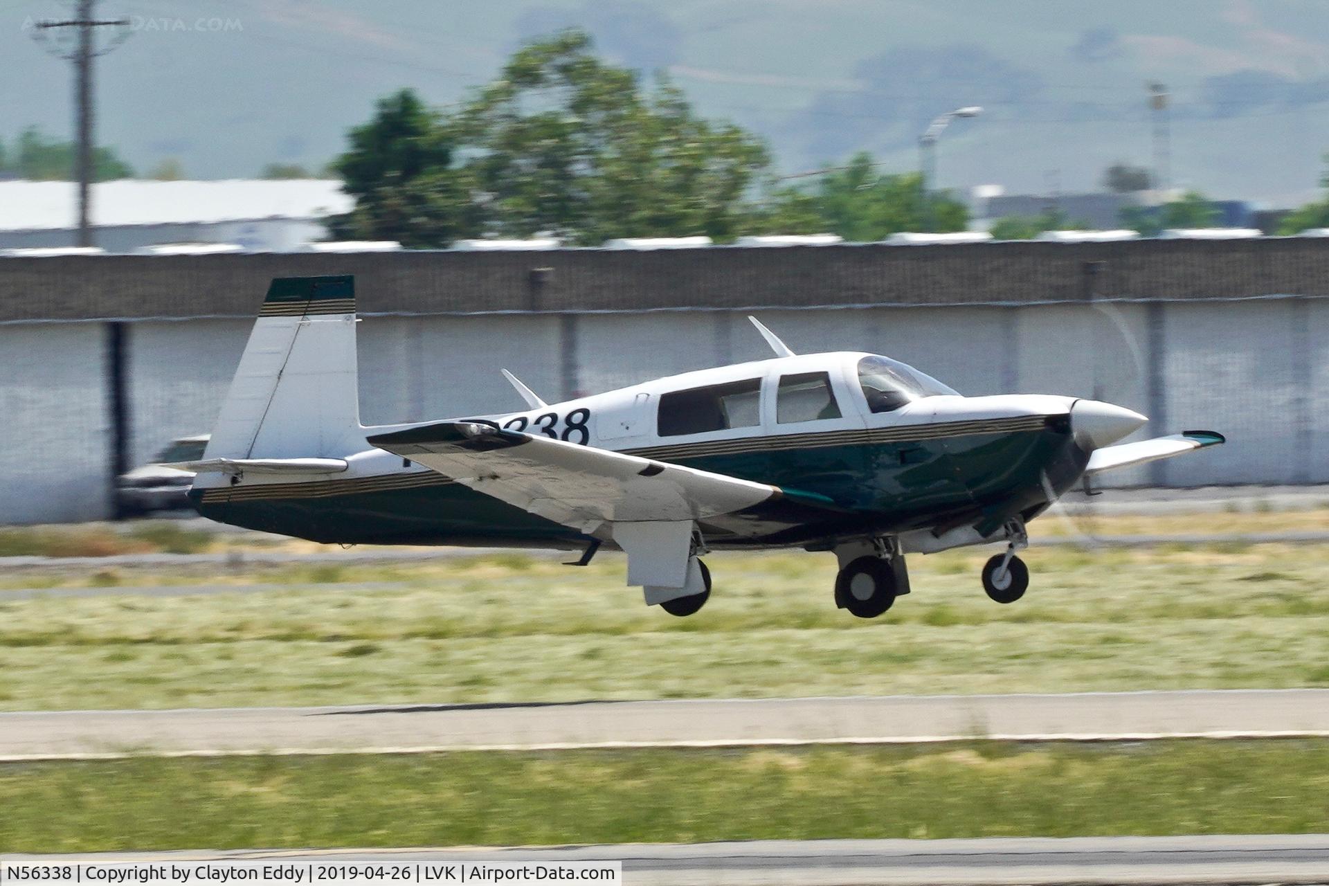 N56338, 1983 Mooney M20J 201 C/N 24-1372, Livermore Airport California 2019.