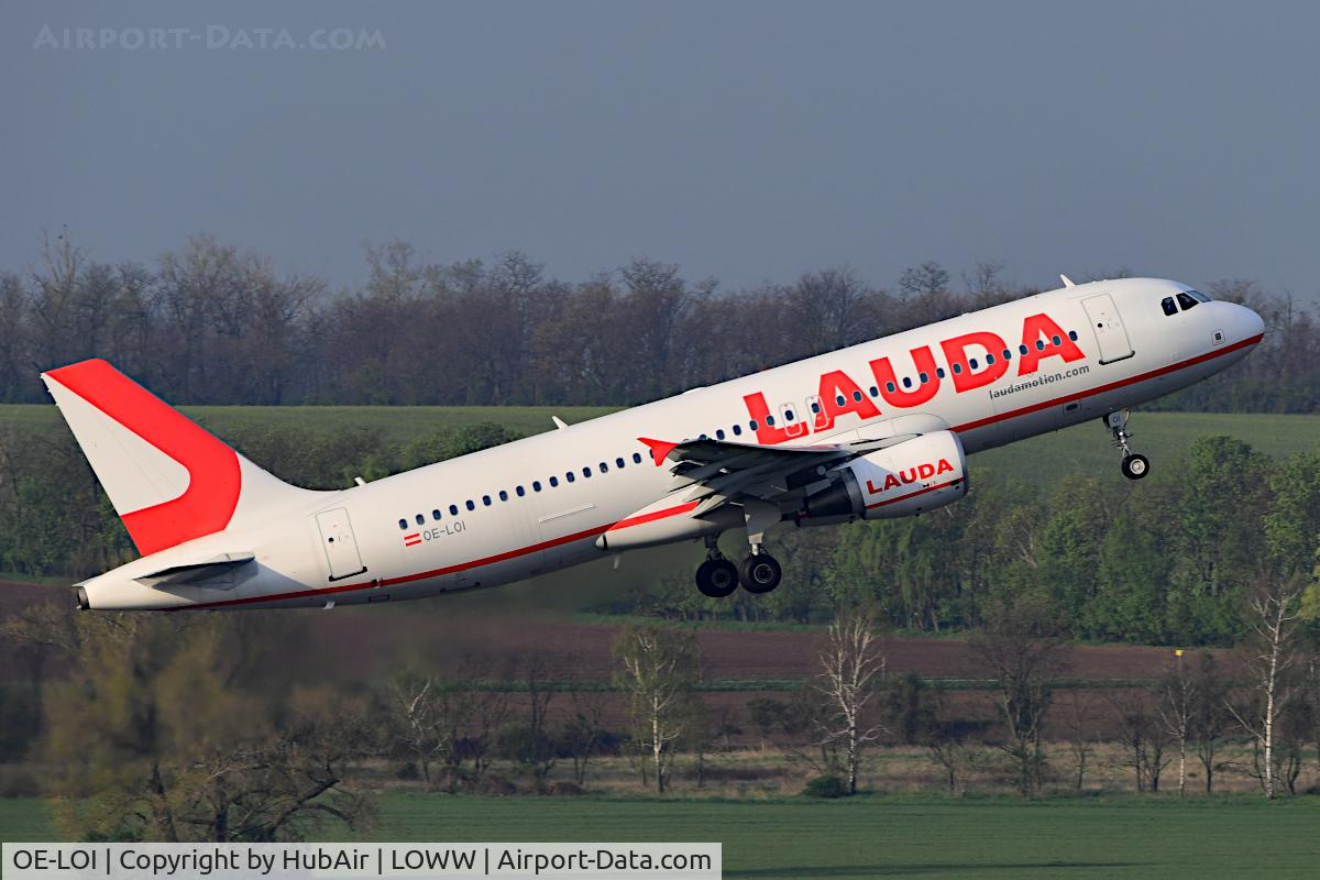 OE-LOI, 2006 Airbus A320-214 C/N 2994, Taking off RWY 29 @VIE early in the morning