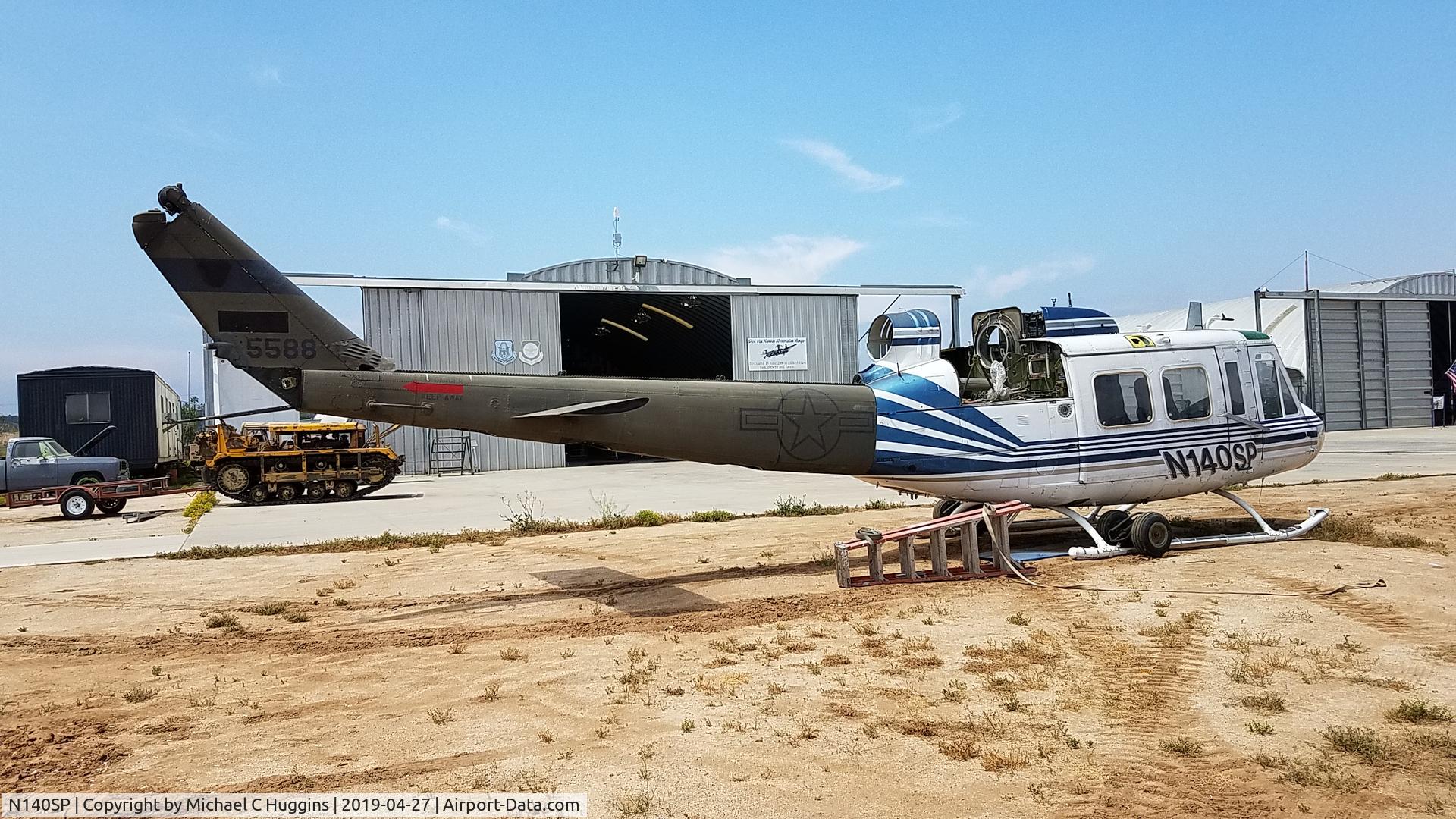 N140SP, Bell UH-1H Iroquois C/N 5408 (66-00925), UH-1H Iroquois U.S. Army s/n 66-00925 c/n 5408, U.S. Army 1966.  March Field Air Museum, Riverside California on 4/27/2019