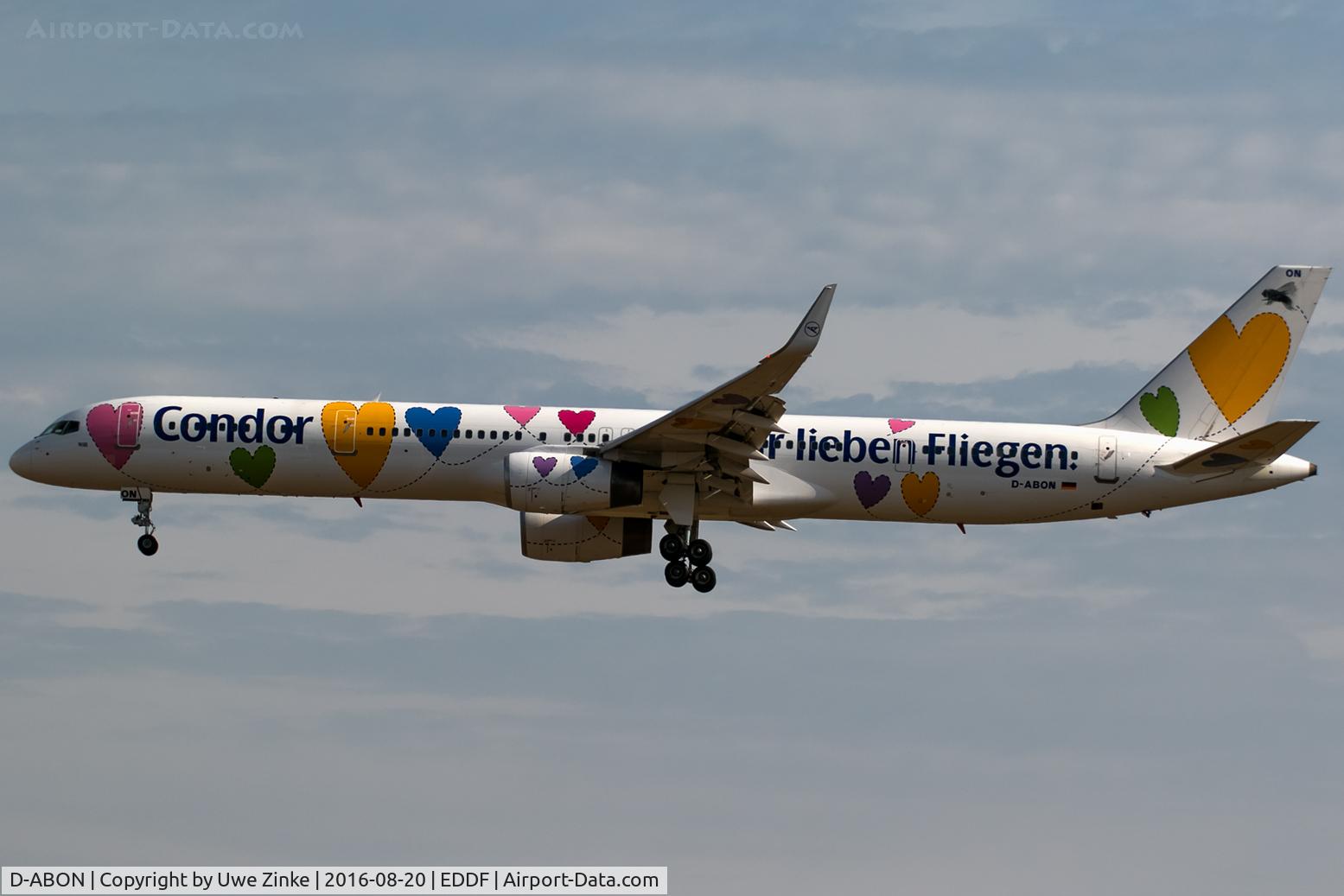 D-ABON, 2000 Boeing 757-330 C/N 29023, new runway