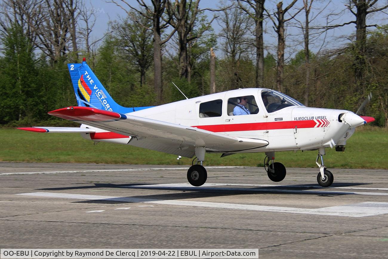 OO-EBU, 1989 Piper PA-28-161 Cadet C/N 2841246, Precision landing contest.