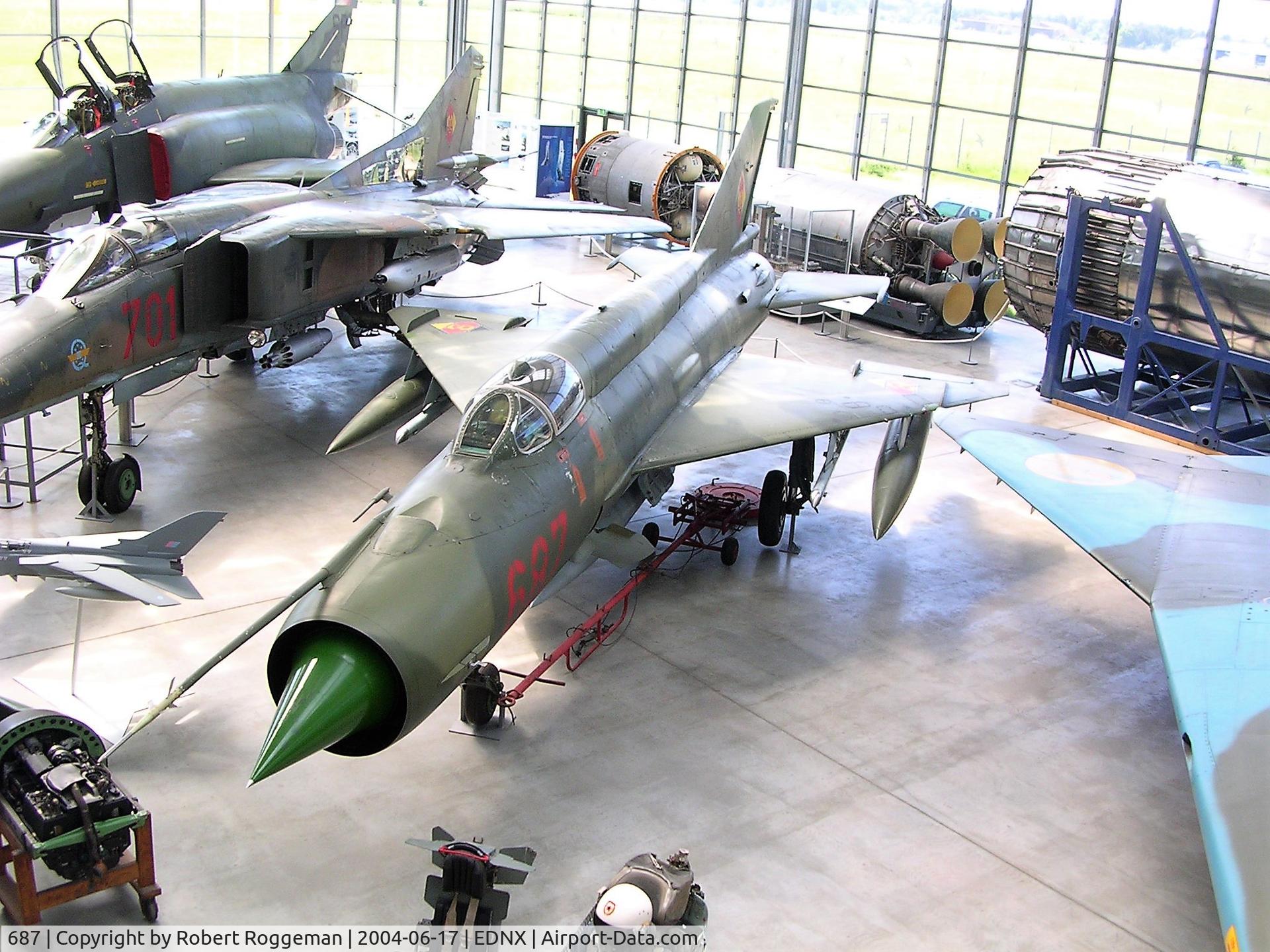 687, Mikoyan-Gurevich MiG-21MF C/N 6215, OBERSCHLEISHEIM DEUTSCHE MUSEUM.