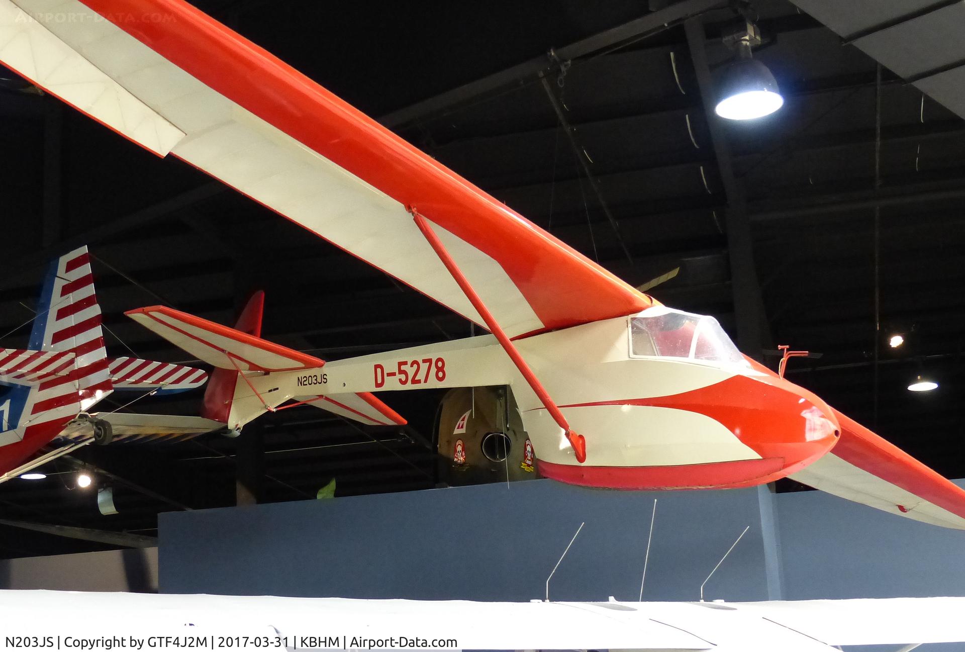 N203JS, 1951 Cumulus 2F C/N 02, N203JS 'D-5278'  at Southern Museum of Flight, Birmingham, AL 31.3.17