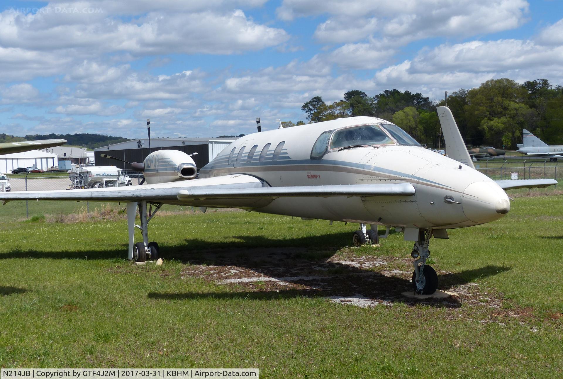 N214JB, 1990 Beech 2000 Starship C/N NC-14, N214JB  at Southern Museum of Flight, Birmingham, AL 31.3.17