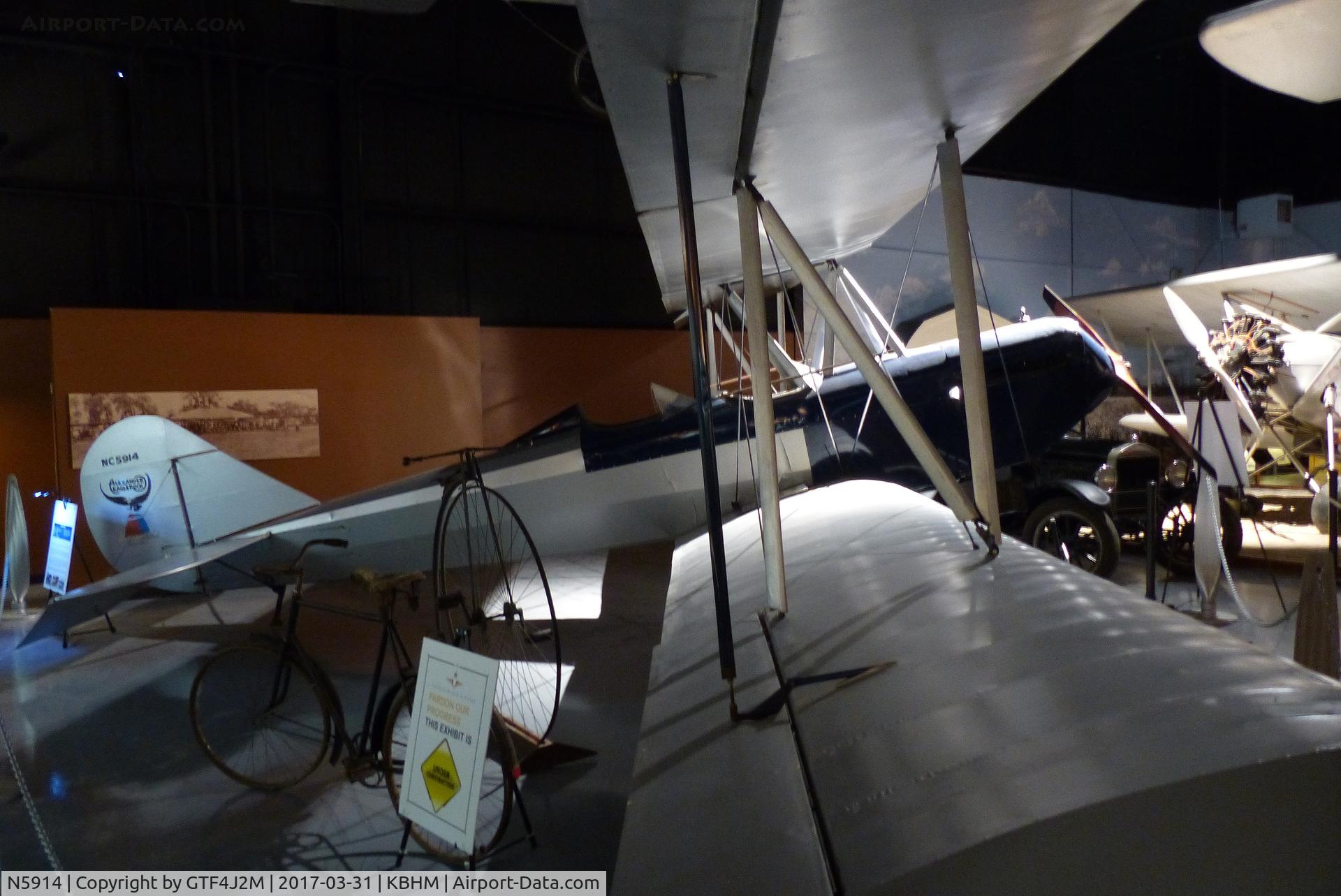 N5914, Alexander Long Wing Eaglerock C/N 557, N5914  at Southern Museum of Flight, Birmingham, AL 31.3.17