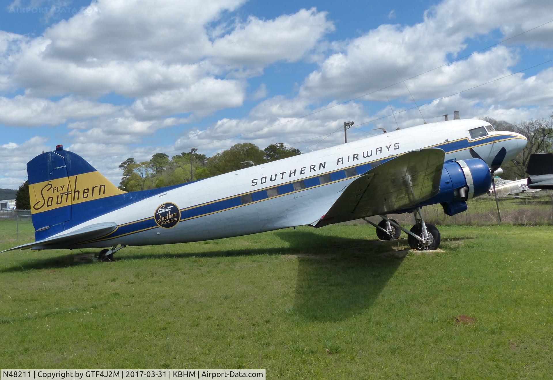 N48211, 1944 Douglas R4D-6Q Skytrain (DC-3) C/N 26718, N48211 at Southern Museum of Flight, Birmingham, AL 31.3.17