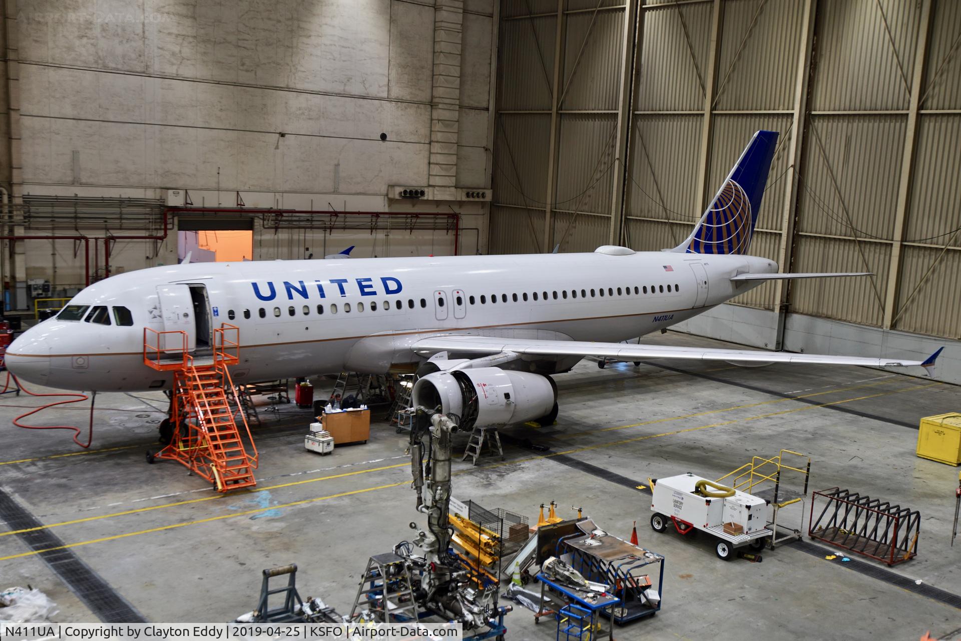 N411UA, 1994 Airbus A320-232 C/N 464, SFO 2019.