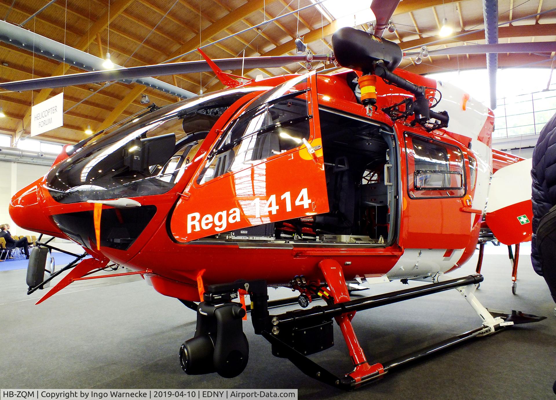 HB-ZQM, 2019 Airbus Helicopters H-145 (BK-117D-2) C/N 20247, Airbus Helicopters H145 of REGA EMS at the AERO 2019, Friedrichshafen
