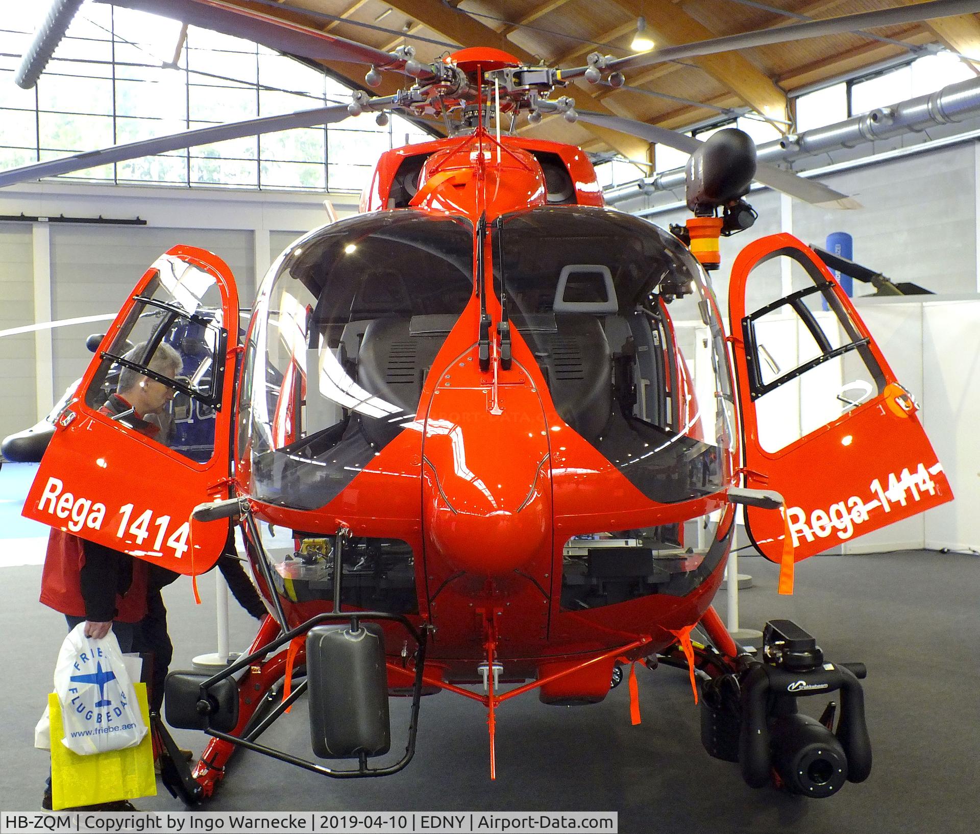 HB-ZQM, 2019 Airbus Helicopters H-145 (BK-117D-2) C/N 20247, Airbus Helicopters H145 of REGA EMS at the AERO 2019, Friedrichshafen