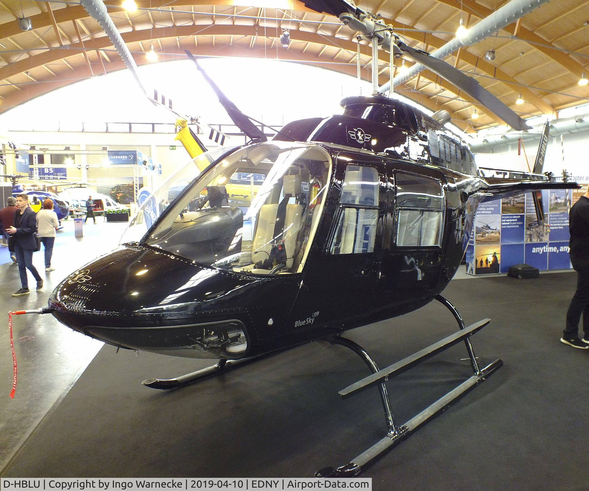 D-HBLU, 1992 Bell 206B JetRanger III C/N 4256, Bell 206B JetRanger III at the AERO 2019, Friedrichshafen