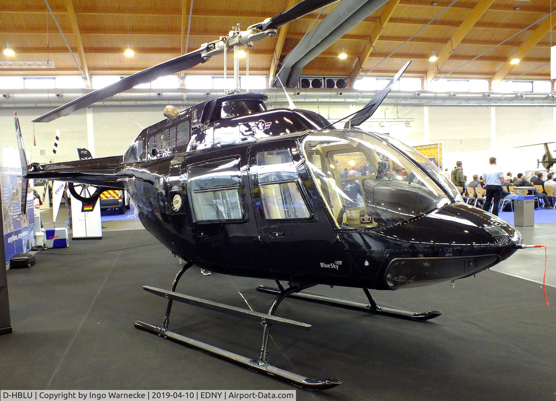 D-HBLU, 1992 Bell 206B JetRanger III C/N 4256, Bell 206B JetRanger III at the AERO 2019, Friedrichshafen