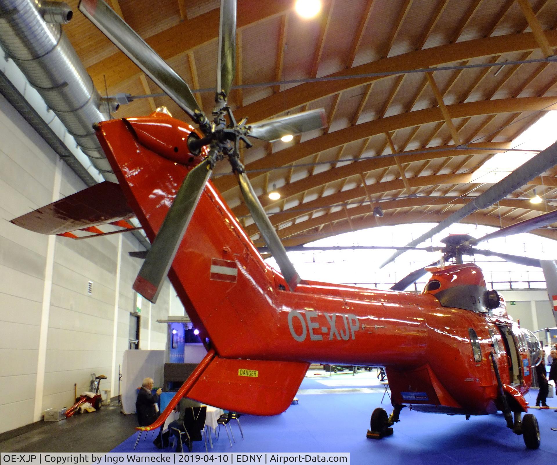 OE-XJP, 1983 Aerospatiale AS-332L Super Puma C/N 2102, Aerospatiale AS.332L Super Puma of Heli Austria at the AERO 2019, Friedrichshafen