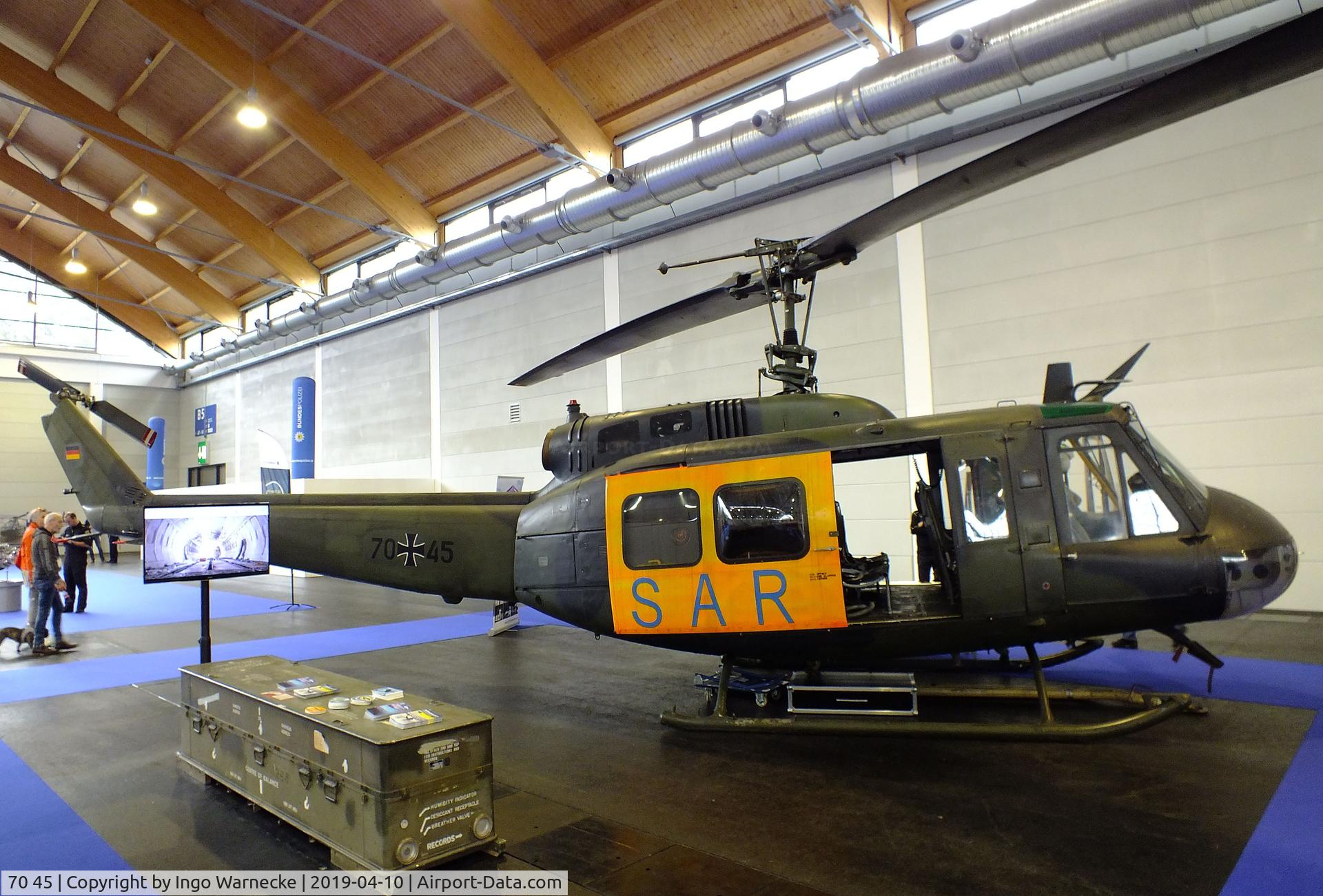 70 45, Bell UH-1D Iroquois (205) C/N 8105, Bell UH-1D Iroquois at the AERO 2019, Friedrichshafen
