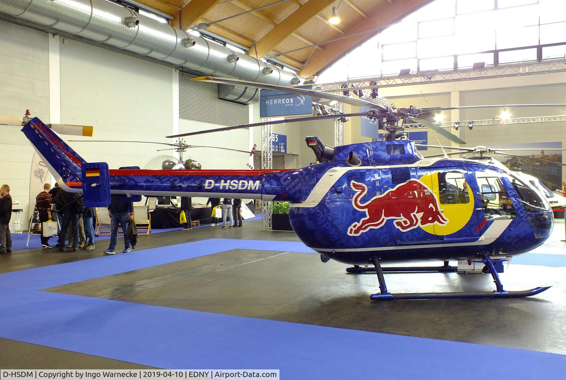 D-HSDM, MBB Bo-105CB C/N S-126, MBB Bo 105CB at the AERO 2019, Friedrichshafen