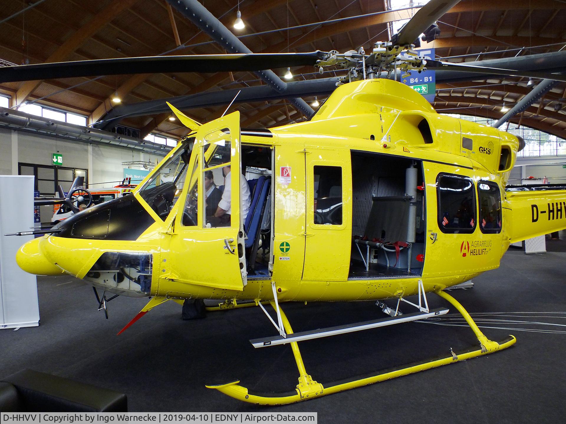 D-HHVV, Bell 412 C/N 33091, Bell 412 of Agrarflug Helilift at the AERO 2019, Friedrichshafen