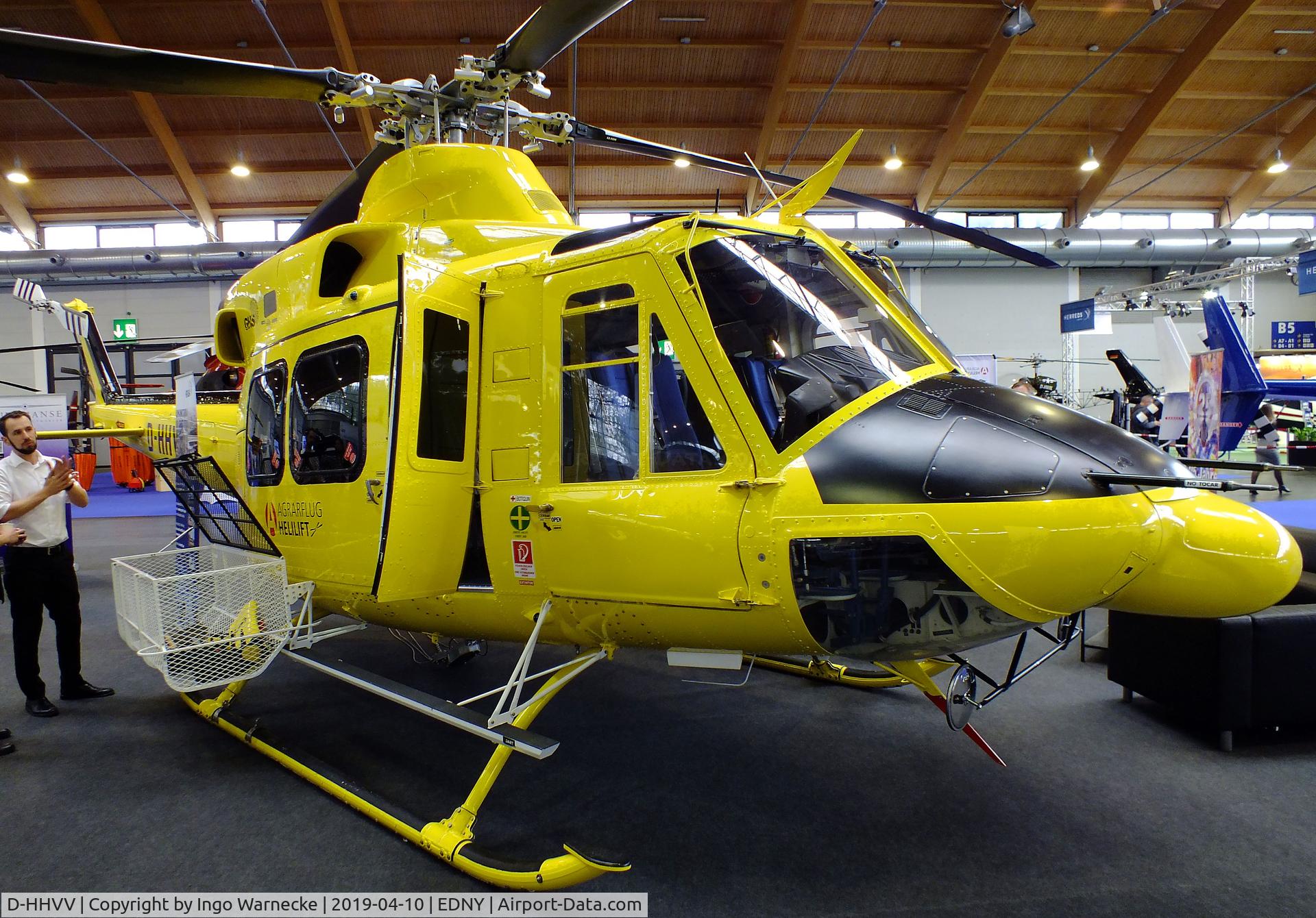 D-HHVV, Bell 412 C/N 33091, Bell 412 of Agrarflug Helilift at the AERO 2019, Friedrichshafen