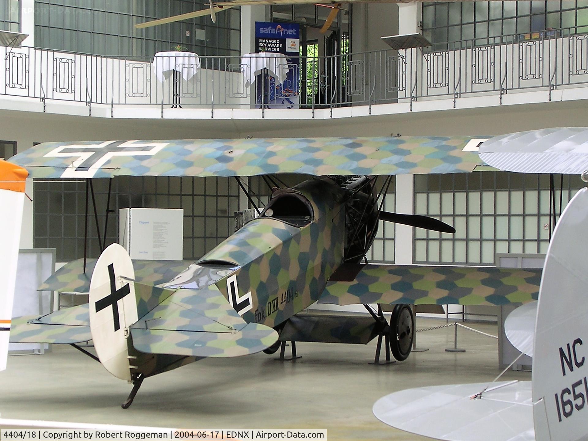 4404/18, Fokker D-VII C/N Not found 4404/18, OBERSCHLEISSHEIM DEUTSCHES MUSEUM.