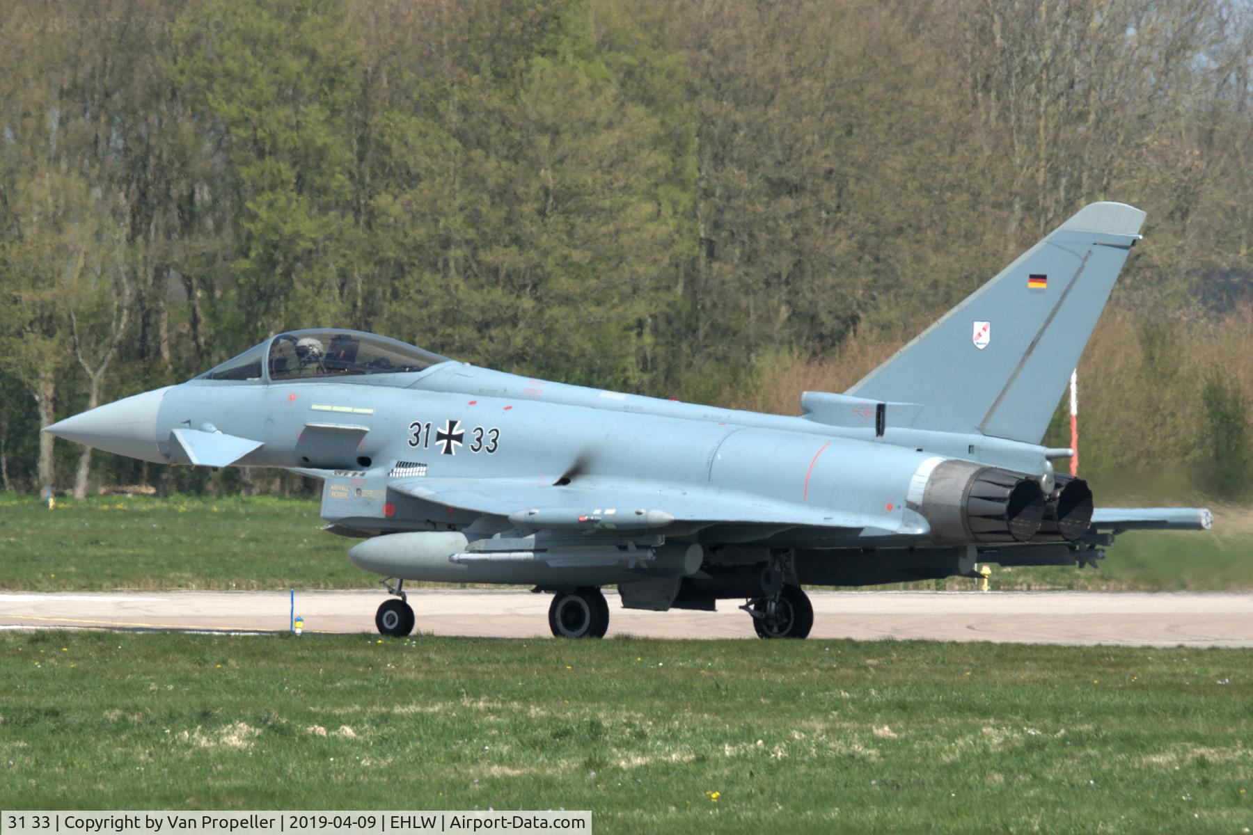 31 33, Eurofighter EF-2000 Typhoon S C/N GS093, Luftwaffe Eurofighter Typhoon at Leeuwarden air base, the Netherlands, Frisian Flag 2019