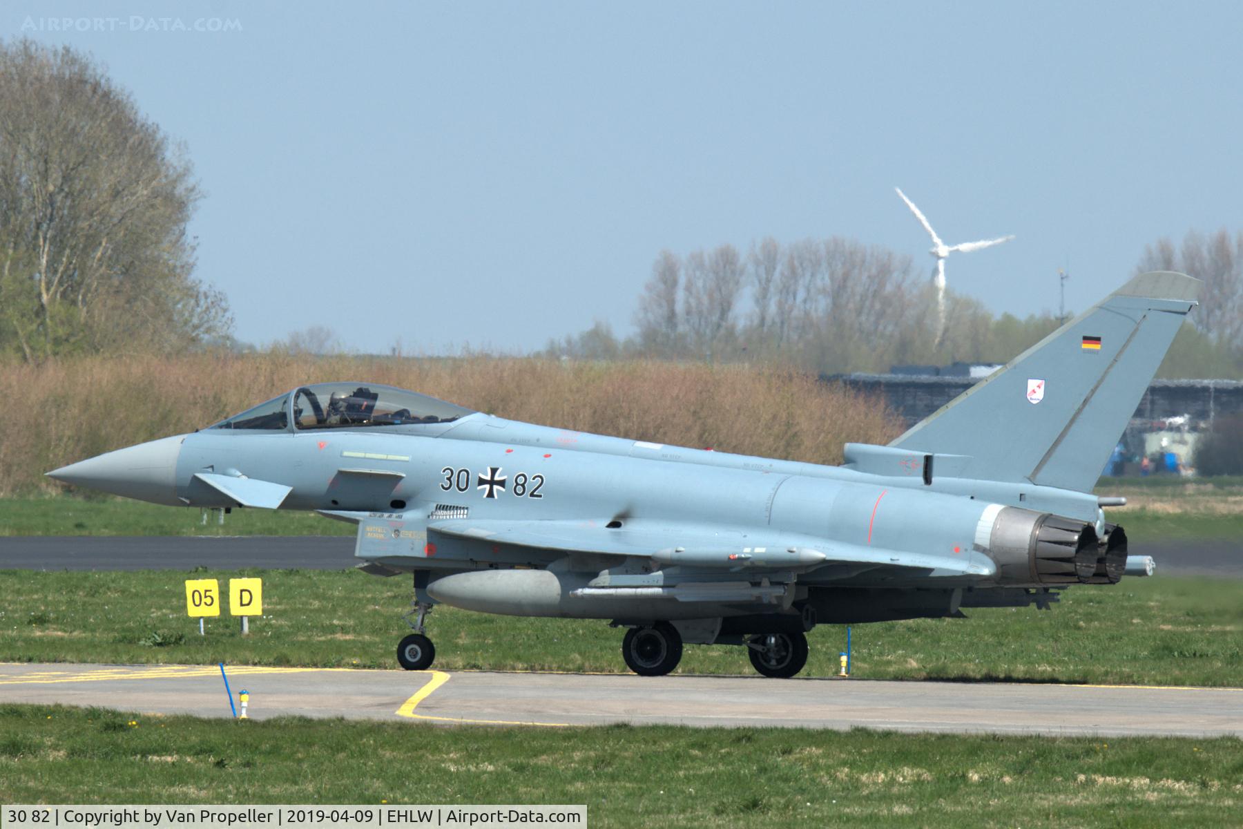 30 82, Eurofighter EF-2000 Typhoon S C/N GS062, Luftwaffe Eurofighter Typhoon at Leeuwarden air base, the Netherlands, Frisian Flag 2019