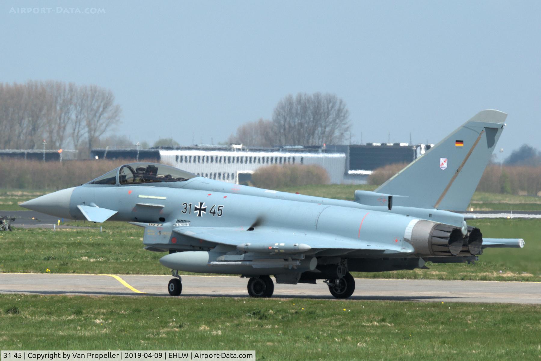 31 45, Eurofighter EF-2000 Typhoon S C/N GS0105, Luftwaffe Eurofighter Typhoon at Leeuwarden air base, the Netherlands, Frisian Flag 2019