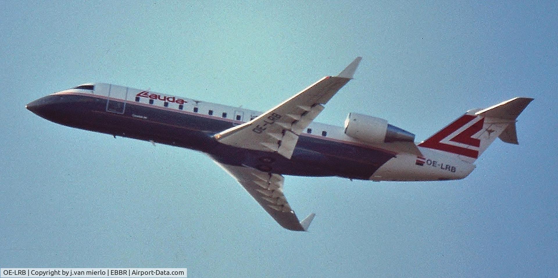OE-LRB, 1993 Canadair CRJ-100LR (CL-600-2B19) C/N 7033, T/O Brussels 25R