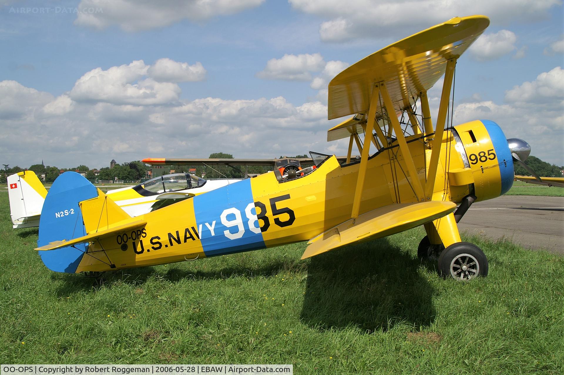 OO-OPS, 1943 Boeing E75 C/N 75-5093, STAMPE FLY IN.985 U.S.NAVY.