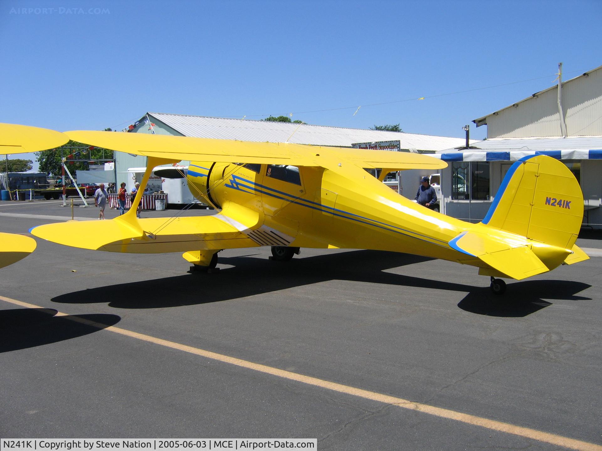 N241K, 1939 Beech D17S Staggerwing C/N 287, Beautiful 1939 Beech D17S at Merced, CA