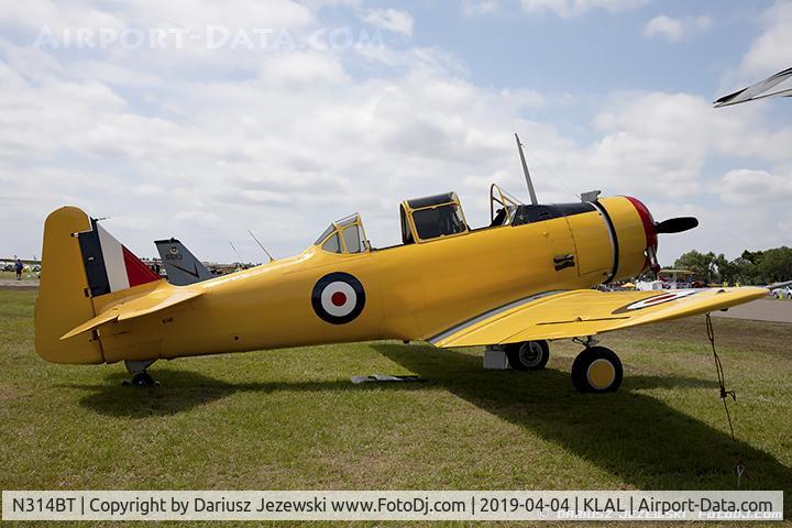 N314BT, North American NA-64 Yale C/N 64-2166, North American NA-64 Yale  C/N 64-2166, N314BT