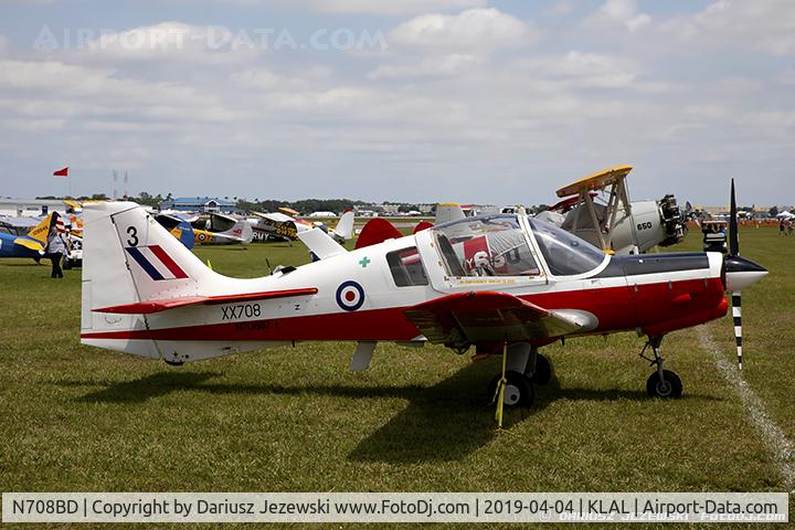 N708BD, 1975 Scottish Aviation Bulldog T.1 C/N BH120/357, Scottish Aviation Bulldog T.1  C/N BH120/357, N708BD