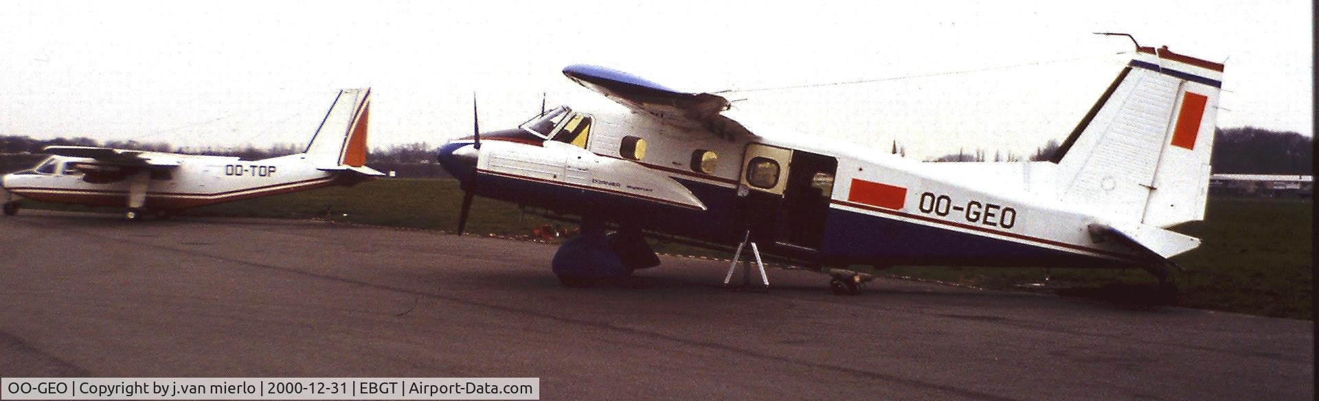 OO-GEO, 1968 Dornier Do-28D-1 Skyservant C/N 4023, Ghent '80s